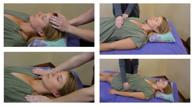 Reiki Session-hand positions